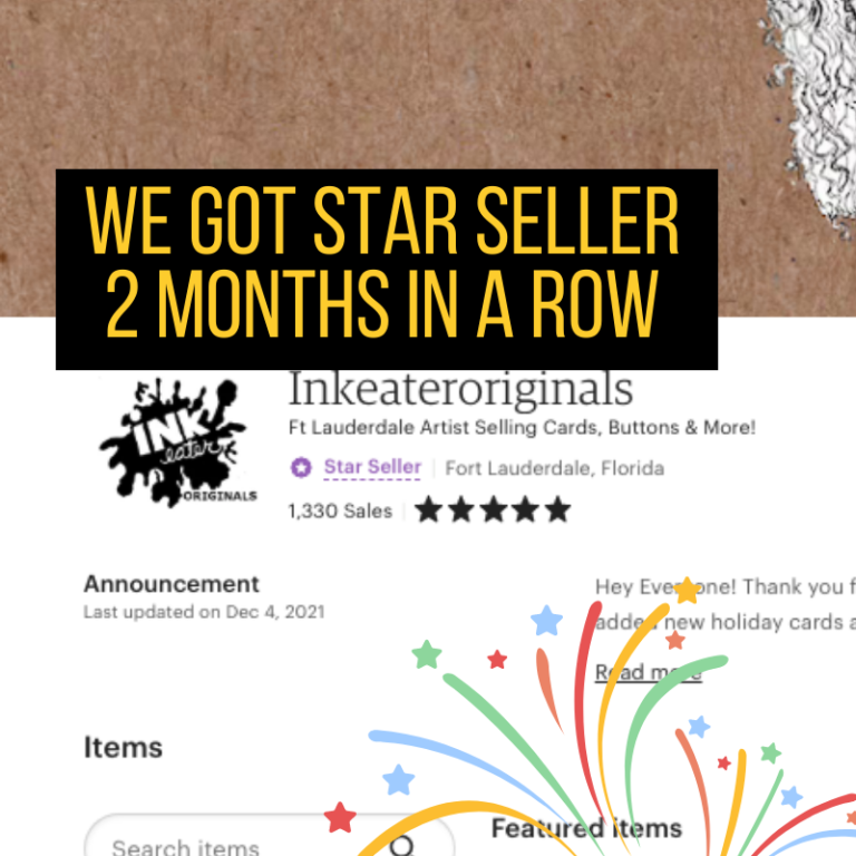 ETSY STAR SELLER TWO MONTHS IN A ROW!